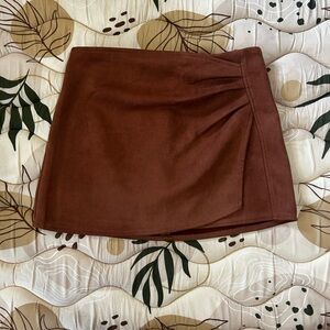 Elegant Brown Mini Skirt